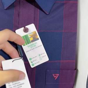 Áo sơ mi viettien ngắn tay lai ngang fom regular fit (8P2225)