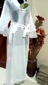 Kimono Robe Pengantin / Kimono Organza Payet Dada