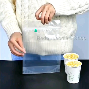 Isi 50 Pcs Plastik Standing Pouch Plastik Klip Double Seal