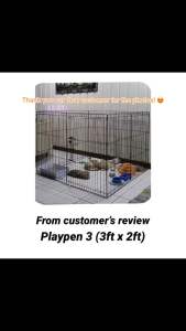 Playpen #3 Dog Fence High Quality Locally Made for Pet Puppy Dog Cage Foldable and Collapsible 6 / 8 Panels 3x2ft