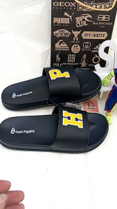 promo sandal slip on pria wanita/sandal santai/hitam Kuning