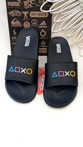Promo Sandal Slip On Pria Wanita & Upper Hitam