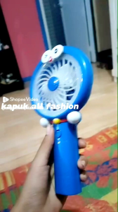 Kipas Angin Karakter LED Mini Portabel