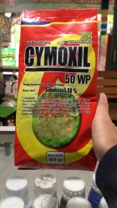 Fungisida Cymoxil 50 WP 400gram Mengendalikan Penyakit Dercak Daun Cercospora capsici Pada Tanaman Cabai Serta Penyakit Hawar Daun Phytophthora Infestans Pada Tanaman Kentang.