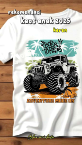 Kaos Anak Laki-Laki Truk Off-Road Distro Keren