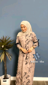 GAMIS NIRMALA - RAYON PREMIUM - KOMBINASI TALI LENGAN - BAHAN TEBAL ADEM - GAMIS CASUAL ELEGAN - BAJU LONGGAR NYAMAN - DRESS BUSUI - LENGAN PANJANG - TERLARIS - HOMEDRESS BATIK TREND 2025