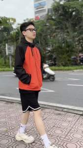 Áo Khoác Gió Nam Nữ 2 Lớp Phối Màu Cao Cấp. Vải gió tráng bạc chống nước cản gió.