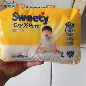 Popok Sweety Dry x-pert mini pack size L isi 5pcs celana