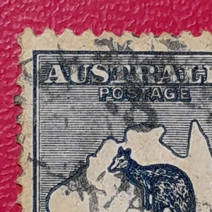 Prangko Australia klasik Koleksi Kuno 2½ Penny seri Kangguru & map WMK A dibawah Crown Tahun 1913 USED