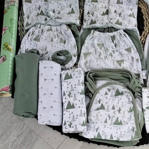Paket Hemat 46 Pcs Pakaian Bayi Baru Lahir Hijau Sage