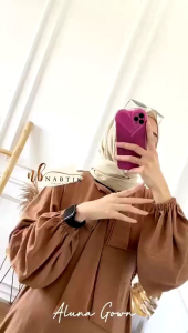 Gamis Aluna cringkel air flow