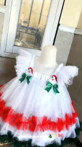 Dress rumbai natal karakter santa fashion dress