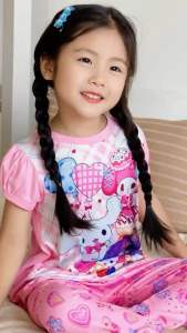 🌷ชุดเซ็ตเด็กป้าย BB Kids แขนสั้น-กางเกงขายาว ผ้าเกรดพรีเมี่ยม เด้ง นิ่ม ใส่สบาย ชุดเด็กผู้หญิง เสื้อผ้าเด็กผู้หญิง