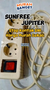 Stop Kontak 4 Lubang Kabel Arde 3m / 3 Meter KAWASHUKI / SUNFREE