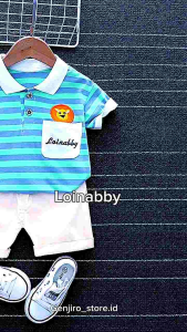 SALE 8.8 Setelan Baju Anak Laki-Laki (SALUR LOINABBY)Untuk Anak Usia 6 Bulan sampai 4 Tahun bisa COD