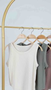 Ninamee เสื้อกล้ามเว้าเอวพรีเมียม อก32-42 นิ้ว เสื้อกล้ามผ้าร่องสวย ผ้ายืด ใส่เย็นสบาย ทรงสวยเข้าเอว