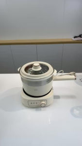 Nồi lẩu điện mini 25L Bear SB-NL25L - Ca lẩu sâu lòng được phủ gốm chống dính vặn núm điều chỉnh cho bữa lẩu ngon tuyệt