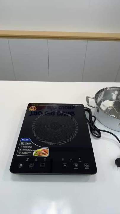 Bếp từ đơn cao cấp 2000w Kalite KLI 6600 - Công suất khoẻ, 9 chế độ nhiệt, cảm biến tự ngắt - Tặng kèm nồi lẩu