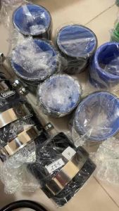 ท่อยางสีดำ+เข็มขัด2ชิ้น ท่อยางซิลิโคน ท่อยางเทอร์โบ เข็มขัดสแตนเลส อย่างดี