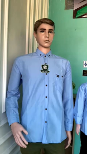 Kemeja Polos Couple Ayah & Anak Warna Soft Blue