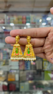 Gopuram Meenakshi amman jhumka earrings