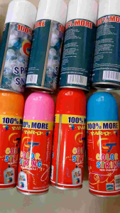 สเปรย์หิมะ สเปรย์สายรุ้ง สเปรย์งานปีใหม่ #Chrismas #Happy New Year ขนาด 100% 250 ml.( แพ็ค 6 กระป๋อง คละสี คละแบบ )