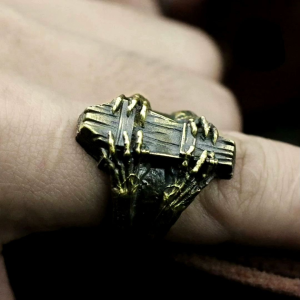 Cincin Retro Desain Graveyard (Adjustable)