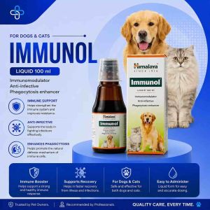 Himalaya Immunol Liquid 100ml | Immunomodulator for Dogs & Cats | Veterinary Medicine