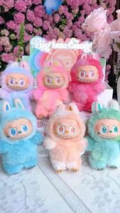100% Original POP Mart The Monster Labubu V3 Big Into Energy Vinyl Plush Keychain Blind Box 拉布布前方高能