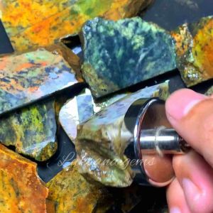 Batu Badar Besi Loreng Macan Nempel Magnet / Bahan Bader Besi Loreng Aceh / Naturla Bongkahan Batu Badar Besi Loreng Lengket Magnet Superr