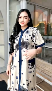 PROMO TERBARU !!! DASTER DRESS WANITA DEWASA BUSUI KANCING DEPAN LD 110 RAYON TEBAL SUPER PREMIUM MOTIF TERBARU