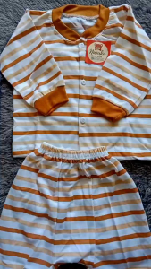 S458 SETELAN BAJU + CELANA BAYI LAKI & PEREMPUAN MOTIF SALUR disayangbayi