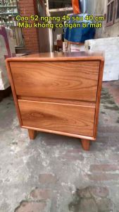 Tủ đầu giường 2 ngăn kéo màu cánh dán (không có ngăn bí mật)