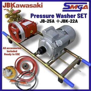 JB Kawasaki Presure Washer SET Belt Type / 1.5HP JB-25A ➕JBK-22A