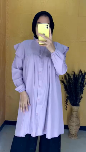 Tunik Wanita Terbaru 2023 Crinkle Cantik Mewah Murah Premium Wanita Korean Style Remaja muslimah