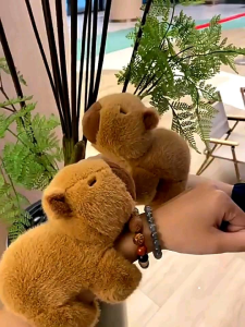 Capybara hand band clipper doll capibala plush doll cute wristband toy