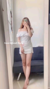 Áo Croptop Trễ Vai Tầng Mới Tuyếts House G8-2