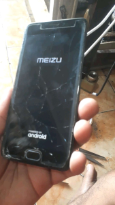 lcd tc hp Meizu m6 minus tc retak ori cabutan Normal