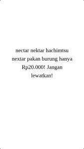 NEKTAR HACHIMATSU NECTAR HACHIMATSU NEKTAR KOLIBRI SOGON KONIN BURUNG PLECI