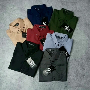 Kemeja Hem Polos Anak Laki-Laki Warna Kalem Terhits Usia 1-10 Tahun Lengan Pendek