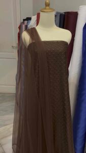 Bahan Kain Brokat Tile Kotak Bordir Harga Setengah meter