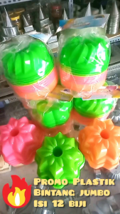 PROMO HARGA ISI - 12 BIJI - CETAKAN KUE BINTANG UKURAN JUMBO