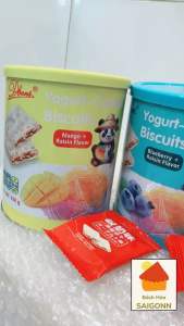 (Tốt cho Sức Khỏe) Bánh Quy Phủ Sữa Chua Vị Trái Cây mix với Nho Khô - Yogurt Coated Biscuits 108Gr