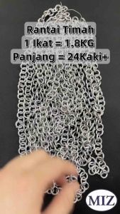 Rantai Timah Jala 1 Ikat = 1.8KG Size No:6 Rantai Timah Jala Udang Jala Ikan Rantai Laut Lead Chain Rantai Baru