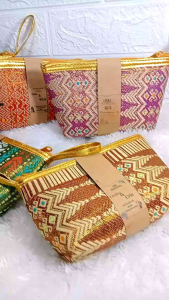 SOUVENIR pouch )souvernir Nikahan/Dompet Songket/bisa rikues ucapan)