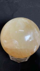 (Real Unit) Yellow Calcite 1.13kg 9cm+- 黄方解石球 1.13公斤 90厘米± Bola Kalsit Kuning (O1)
