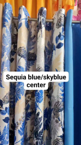 sequia blue ring curtain critona cotton 3in1 & per pc