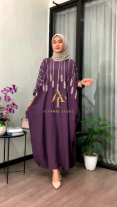 Kaftan Motif Poppy Rayon Tebal Jumbo Ld 180 cm