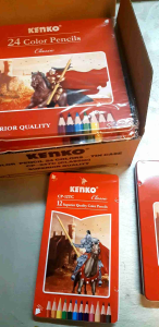 Pensil Warna KENKO Kaleng Tin Case Isi 12 / 24 Color Pencils
