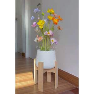 ต้นป๊อปปี้ 💕เสมือนจริงพร้อมกระถางมินิมอล(พร้อมส่ง) สูง 60 70ซม. ต้นไม้เสมือมจริง ต้นไม้มงคล ตกแต่งบ้าน